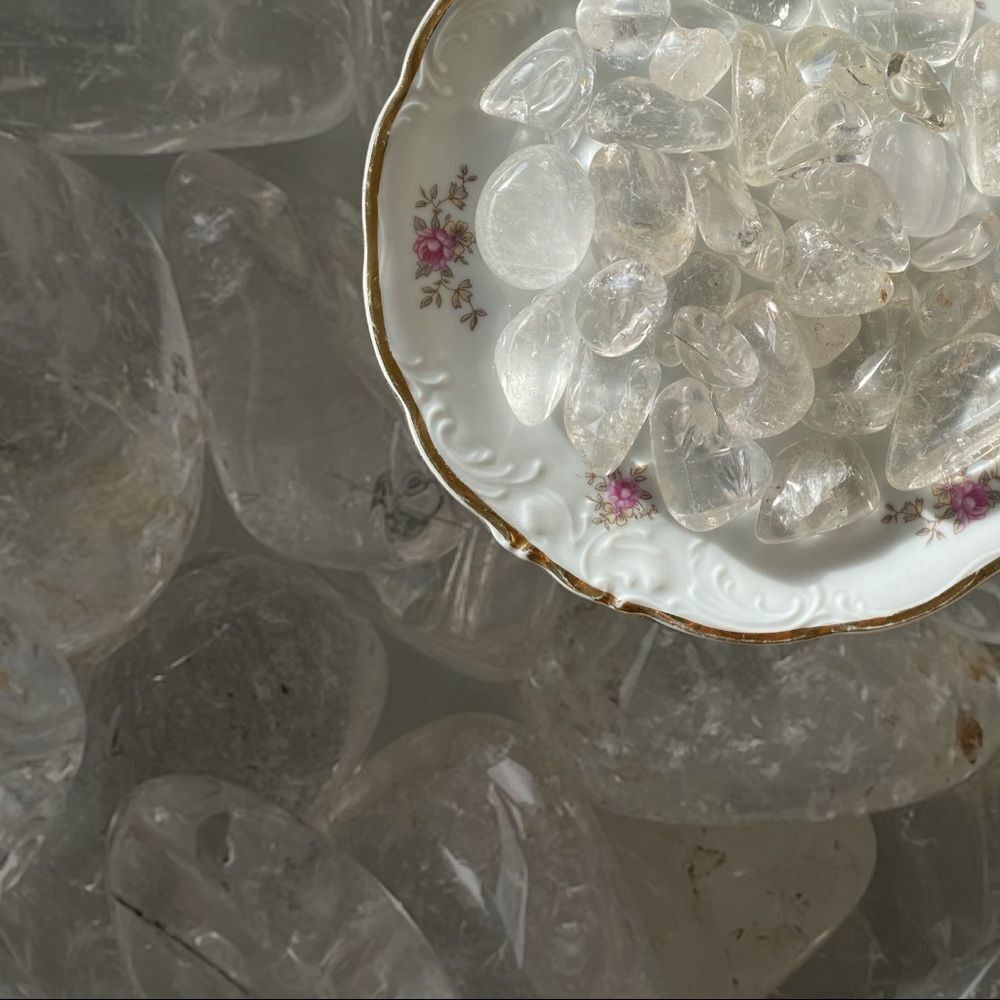 Clear Quartz Tumbles x3